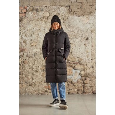 Maloja Wintermantel AnkogelM Urban Puffer Coat (ReDown-Füllung, winddicht, sehr warm) schwarz Damen