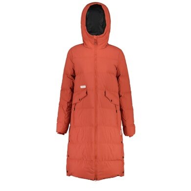 Maloja Wintermantel AnkogelM Urban Puffer Coat (ReDown-Füllung, winddicht, sehr warm) orange/rose Damen