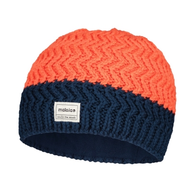 Maloja Strickmütze (Beanie) ApfelbeereM - dunkelblau/orange