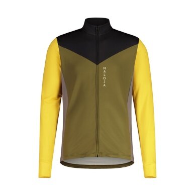 Maloja Trainingsjacke BresimoM Adventure Midlayer (elastisches Thermopile-Material) gelb/grün Herren