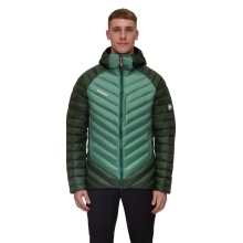 Mammut Winter-Daunenjacke Broad Peak Insulated Hooded (Kapuze, wärmend dank Daunenfüllung) jadegrün/dunkelgrün Herren