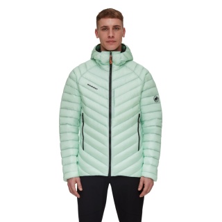 Mammut Winter-Daunenjacke Broad Peak Insulated Hooded (Kapuze, wärmend dank Daunenfüllung) mintgrün/schwarz Herren