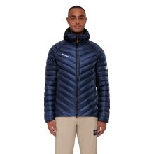 Mammut Winter-Daunenjacke Broad Peak Insulated Hooded (Kapuze, wärmend dank Daunenfüllung) marineblau/schwarz Herren