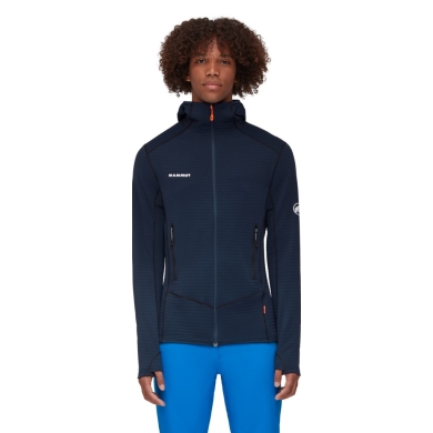 Mammut Fleecejacke Taiss Light ML Hooded (Midlayer, 4-Wege Stretch) marineblau Herren