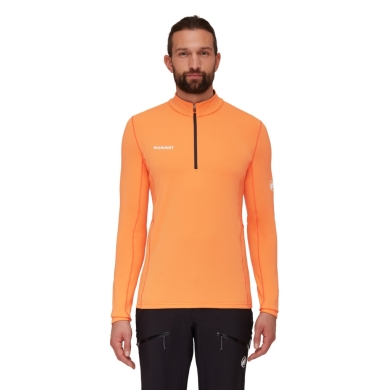 Mammut Fleecepullover Aenergy Half Zip Pull (Midlayer, Polartec Power Grid Fleece) orange/schwarz Herren