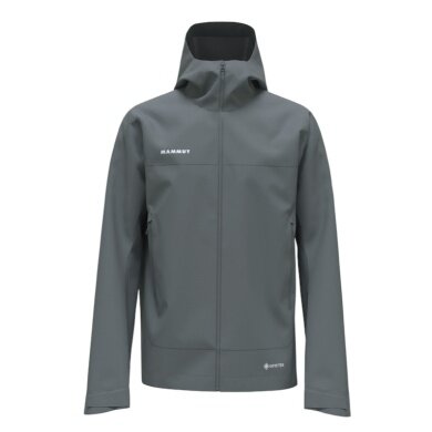 Mammut Hardshell-Wanderjacke Crater Light HS Hooded (wasserdicht, atmungsaktiv) grau Herren