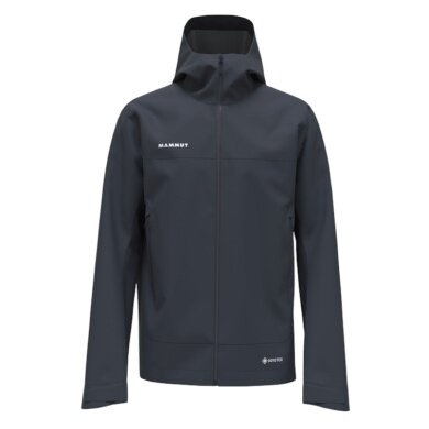 Mammut Hardshell-Wanderjacke Crater Light HS Hooded (wasserdicht, atmungsaktiv) marineblau Herren