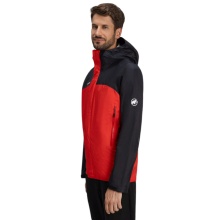 Mammut Hardshell-Wanderjacke Microlayer 2.0 HS Hooded (2.5-Lagen, atmungsaktiv) schwarz/rot Herren