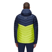 Mammut Isolationsjacke Broad Peak IN Hooded (wärmend dank Daunenfüllung, wasserabweisend) limegrün/marineblau Herren