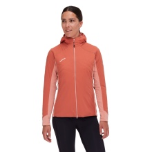 Mammut Isolationsjacke Rime Light IN Flex Hooded (leicht, windabweisend, atmungsaktiv) ziegelsteinrot Damen