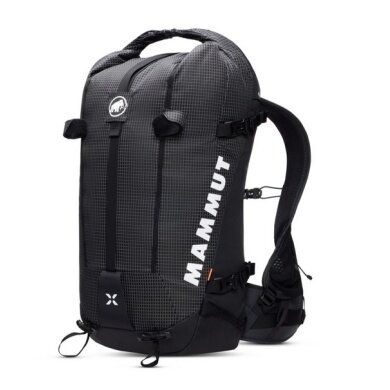 Mammut Wanderrucksack Trion (für Tageswanderung, Rolltop-Öffnung mit Reissverschluss) schwarz 28 Liter