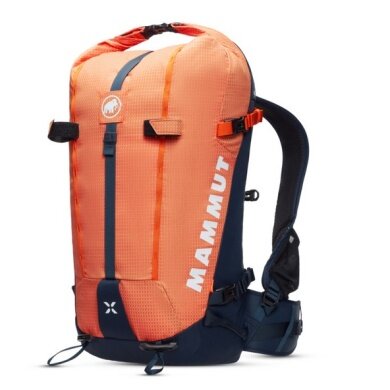 Mammut Wanderrucksack Trion (für Tageswanderung, Rolltop-Öffnung mit Reissverschluss) orange/marine 28 Liter