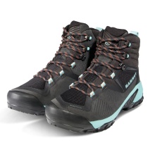 Mammut Wanderschuhe Sapuen High GTX (Veloursleder, wasserdicht) schwarz/frostyblau Damen