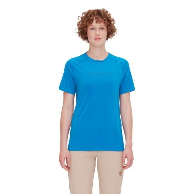 Mammut Wander-Shirt Selun FL Logo (elastisch, schnelltrocknend) hellblau Damen