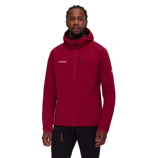 Mammut Ganzjahres-Softshelljacke Ultimate Comfort SO Hooded (winddicht) weinrot Herren