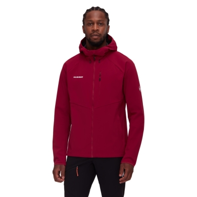 Mammut Ganzjahres-Softshelljacke Ultimate Comfort SO Hooded (winddicht) weinrot Herren