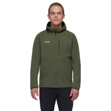 Mammut Ganzjahres-Softshelljacke Ultimate Comfort SO Hooded (winddicht) dunkelgrün Herren