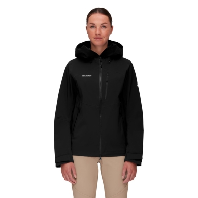 Mammut Wanderjacke Alto Guide Hardshell Hooded (atmungsaktiv, wasserdicht, PFC-frei) schwarz Damen