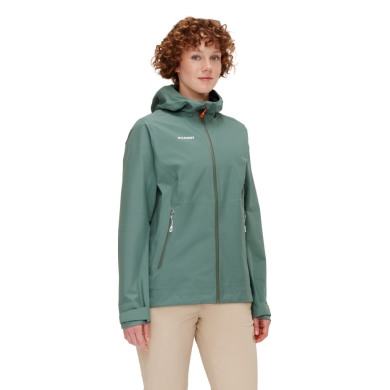 Mammut Wanderjacke Alto Light Hardshell Hooded (leicht, wasserdicht, PFC-frei) jadegrün Damen