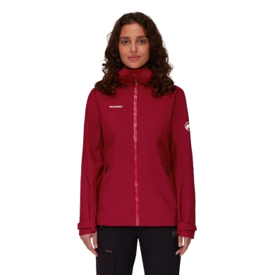 Mammut Regen-/Wanderjacke Convey Tour Hardshell (Gore-Tex 2.5‑Lagen, wasserdicht) rot/schwarz Damen