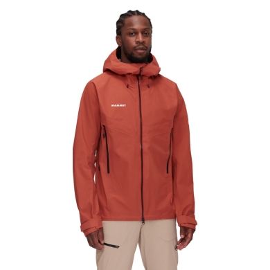 Mammut Ganzjahres-Wanderjacke Crater IV Hardshell Hooded (3-Lagen, wasserdicht, strapazierfähig) ziegelsteinrot Herren