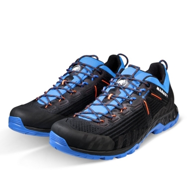 Mammut Wanderschuhe Alnasca Knit III Low GTX (Zustieg, atmungsaktiv, wasserdicht) schwarz/blau Herren