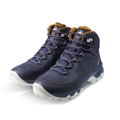 Mammut Wanderschuhe Nova Mid IV GTX (All-Terrain, Nubukleder, wasserdicht) marineblau/braun Damen