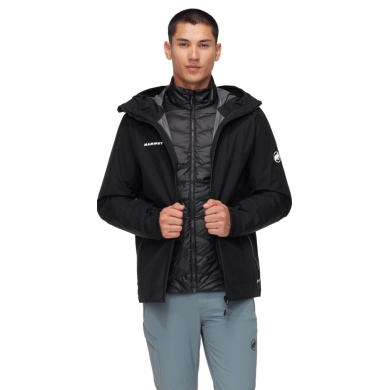 Mammut Wander-Winterjacke Convey 3in1 Hardshell (wasserdicht, leicht) 2024 schwarz Herren