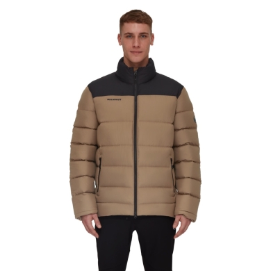 Mammut Winter-Daunenjacke Whitehorn Insulated (wind- und wasserabweisend) sandbraun/schwarz Herren