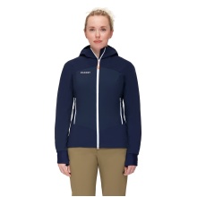 Mammut Isolationsjacke Taiss Insulation Hybrid Hooded (PFC-frei, atmungsaktiv) marineblau Damen