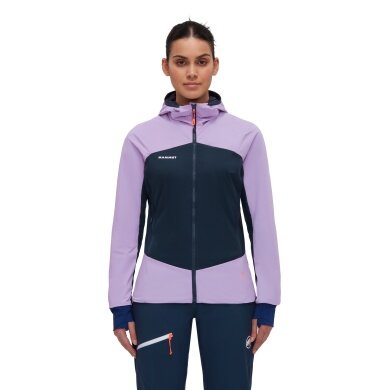 Mammut Isolationsjacke Taiss Insulation Hybrid Hooded (PFC-frei, atmungsaktiv) violett/marineblau Damen