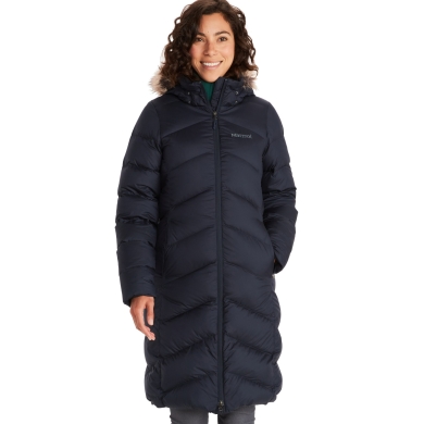 Marmot Winter-Daunenmantel Montreaux Coat (abnehmbare Kapuze, wasserabweisend) navyblau Damen