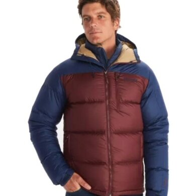 Marmot Winterjacke Guides Down Hoody dunkelblau/weinrot Herren