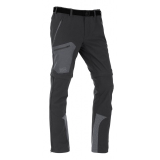 Maul Wander-Trekkinghose Eiger XT Zipp-Off (lange Hose und Bermudas in einem) caviarschwarz/grau Herren