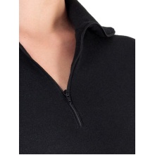 Medima Langarmshirt mit Half-Zip (20% Angora Sport) schwarz Damen (Gr. S-L)