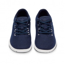 Merinos Sneaker Lace Up Merinowolle dunkelblau/weiss Damen