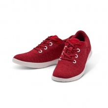 Merinos Sneaker Lace Up Merinowolle rot Damen