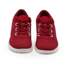 Merinos Sneaker Lace Up Merinowolle rot Damen