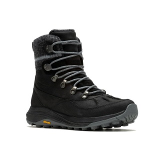 Merrel Winter-Wanderschuhe Siren 4 Thermo Mid Zip WP (Vollnarbenleder, wasserdicht) schwarz Damen