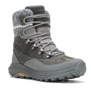 Merrel Winter-Wanderschuhe Siren 4 Thermo Mid Zip WP (Vollnarbenleder, wasserdicht) charcoalgrau Damen