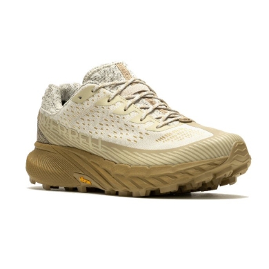 Merrell Trail-Laufschuhe Agility Peak 5 GTX (wasserdicht, Rock Plate) oysterweiss/braun Herren