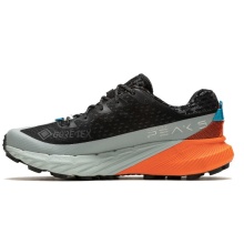 Merrell Trail-Laufschuhe Agility Peak 5 GTX (wasserdicht, Rock Plate) schwarz/grau/orange Herren