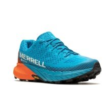 Merrell Trail-Laufschuhe Agility Peak 5 GTX (wasserdicht, Rock Plate) aquablau/orange Herren