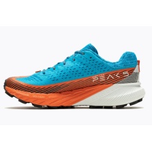 Merrell Trail-Laufschuhe Agility Peak 5 (angenehmer Tragekomfort, Rock Plate) hellblau/orange Herren