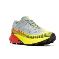 Merrell Trail-Laufschuhe Agility Peak 5 (angenehmer Tragekomfort, Rock Plate) grau/gelb/rot Herren