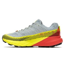 Merrell Trail-Laufschuhe Agility Peak 5 (angenehmer Tragekomfort, Rock Plate) grau/gelb/rot Herren