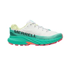 Merrell Trail-Laufschuhe Agility Peak 5 (angenehmer Tragekomfort, Rock Plate) weiss/türkis Herren