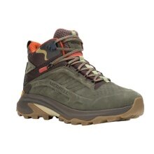 Merrell Wanderschuhe Moab Speed 2 Leather MID WP (Nubukleder, wasserdicht) olivegrün Herren