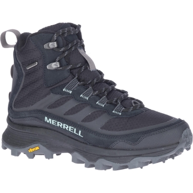 Merrell Wanderschuhe Moab Speed Thermo Mid WP (Vollnarbenleder, wasserdicht) schwarz Damen