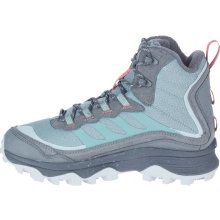 Merrell Wanderschuhe Moab Speed Thermo Mid WP (Vollnarbenleder, wasserdicht) blau/grau Damen